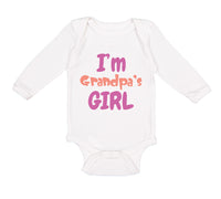 Long Sleeve Bodysuit Baby I'M Grandpa's Girl Grandmother Grandma Cotton