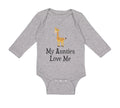 Long Sleeve Bodysuit Baby My Aunties Love Me Aunt Gay Lgbtq Boy & Girl Clothes