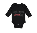 Long Sleeve Bodysuit Baby My Papou Loves Me Grandmother Grandma Cotton