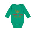 Long Sleeve Bodysuit Baby Daddy's Little Viking Valhalla Dad Father's Day Cotton