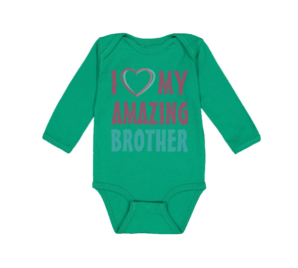 Long Sleeve Bodysuit Baby I Love My Amazing Brother Boy & Girl Clothes Cotton