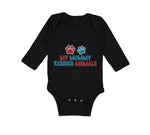 Long Sleeve Bodysuit Baby My Mommy Rescues Animals Mom Mothers Day Cotton