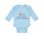 Long Sleeve Bodysuit Baby My Mommy Rescues Animals Mom Mothers Day Cotton