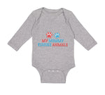Long Sleeve Bodysuit Baby My Mommy Rescues Animals Mom Mothers Day Cotton