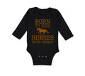Long Sleeve Bodysuit Baby Born to Ride Horses with Mommy Boy & Girl Clothes