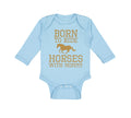 Long Sleeve Bodysuit Baby Born to Ride Horses with Mommy Boy & Girl Clothes