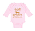 Long Sleeve Bodysuit Baby Born to Ride Horses with Mommy Boy & Girl Clothes