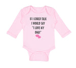 Long Sleeve Bodysuit Baby Talk Say Love My Oma Grandmother Grandma Cotton