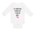 Long Sleeve Bodysuit Baby Talk Say Love My Oma Grandmother Grandma Cotton