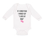 Long Sleeve Bodysuit Baby Talk Say Love My Oma Grandmother Grandma Cotton