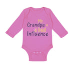 Long Sleeve Bodysuit Baby My Grandpa Is A Bad Influence Grandpa Grandfather