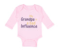 Long Sleeve Bodysuit Baby My Grandpa Is A Bad Influence Grandpa Grandfather