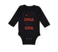 Long Sleeve Bodysuit Baby I Love My Oma and Opa Grandpa Grandfather Cotton