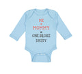 Long Sleeve Bodysuit Baby Me + Mommy = 1 Broke Daddy Funny Humor Style C Cotton