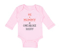 Long Sleeve Bodysuit Baby Me + Mommy = 1 Broke Daddy Funny Humor Style C Cotton
