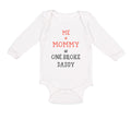 Long Sleeve Bodysuit Baby Me + Mommy = 1 Broke Daddy Funny Humor Style C Cotton