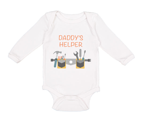 Long Sleeve Bodysuit Baby Daddy's Helper Dad Father's Day Boy & Girl Clothes - Cute Rascals