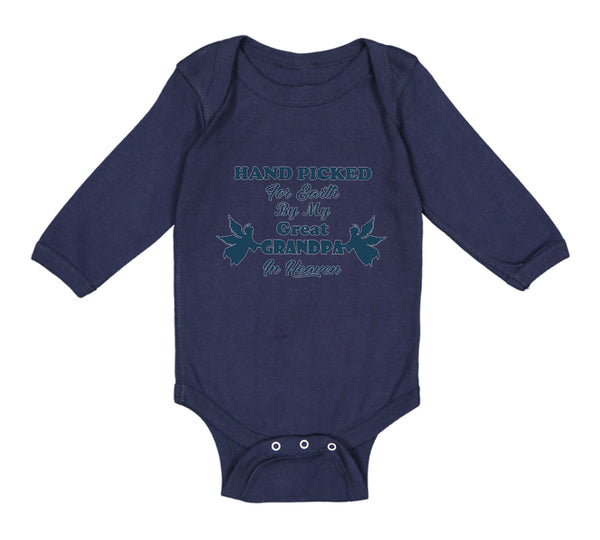 Long Sleeve Bodysuit Baby Hand Picked for Earth by My Great Grandpa in Heaven - Cute Rascals