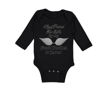 Long Sleeve Bodysuit Baby Hand Picked for Earth by My Great Brother in Heaven
