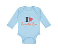 Long Sleeve Bodysuit Baby I Heart Auntie Em Aunt Boy & Girl Clothes Cotton