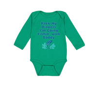 Long Sleeve Bodysuit Baby Pack Diapers I'M Fishing Daddy Dad Father's Cotton