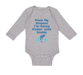 Long Sleeve Bodysuit Baby Pack Diapers I'M Fishing Daddy Dad Father's Cotton