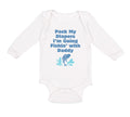 Long Sleeve Bodysuit Baby Pack Diapers I'M Fishing Daddy Dad Father's Cotton