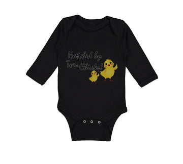 Long Sleeve Bodysuit Baby Hatched by 2 Chicks Gay Lgbtq Style C Cotton