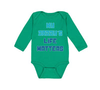 Long Sleeve Bodysuit Baby My Daddy's Life Matters Dad Father's Day Cotton