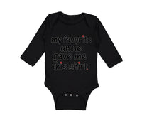 Long Sleeve Bodysuit Baby My Favorite Uncle Game Me This Shirt Cotton
