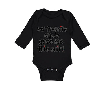 Long Sleeve Bodysuit Baby My Favorite Uncle Game Me This Shirt Cotton