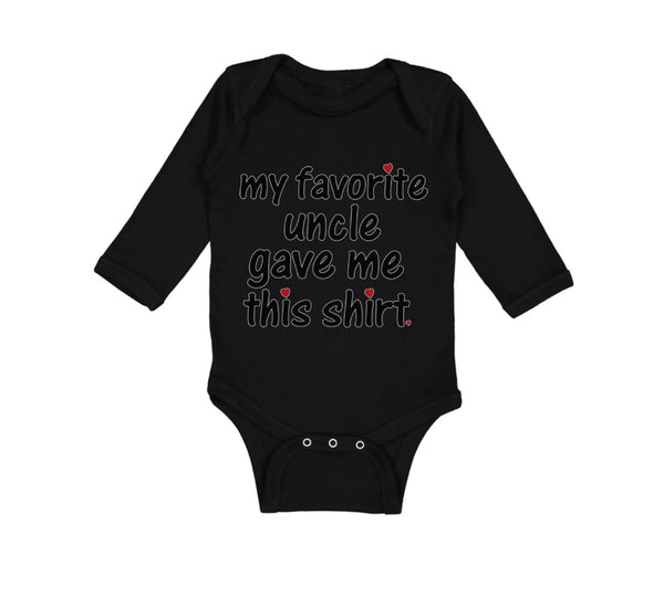 Long Sleeve Bodysuit Baby My Favorite Uncle Game Me This Shirt Cotton
