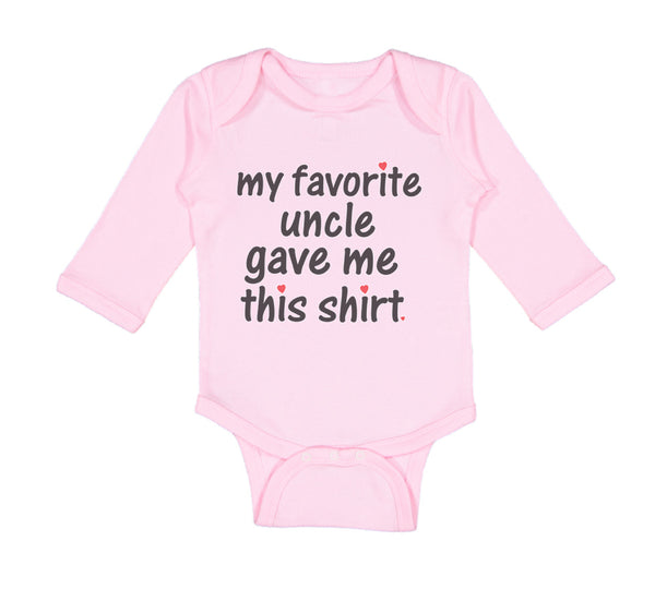 Long Sleeve Bodysuit Baby My Favorite Uncle Game Me This Shirt Cotton