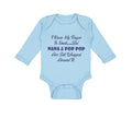 Long Sleeve Bodysuit Baby I Know My Finger Is Small... but Nana and Pop Pop