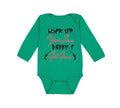 Long Sleeve Bodysuit Baby Lock up Your Sons Daddy's Got Gun Dad Father's Day
