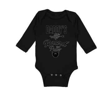 Long Sleeve Bodysuit Baby Daddy's Little Beard Puller A Dad Father's Day Cotton