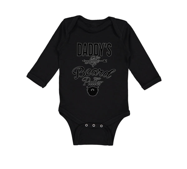 Long Sleeve Bodysuit Baby Daddy's Little Beard Puller A Dad Father's Day Cotton - Cute Rascals