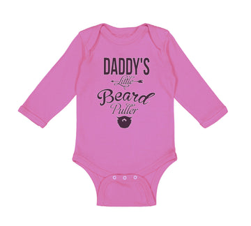 Long Sleeve Bodysuit Baby Daddy's Little Beard Puller A Dad Father's Day Cotton
