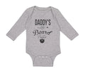 Long Sleeve Bodysuit Baby Daddy's Little Beard Puller A Dad Father's Day Cotton