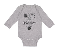 Long Sleeve Bodysuit Baby Daddy's Little Beard Puller A Dad Father's Day Cotton - Cute Rascals