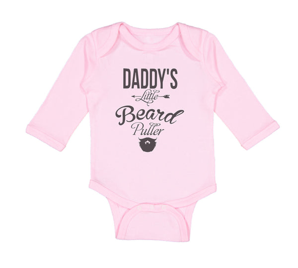 Long Sleeve Bodysuit Baby Daddy's Little Beard Puller A Dad Father's Day Cotton - Cute Rascals