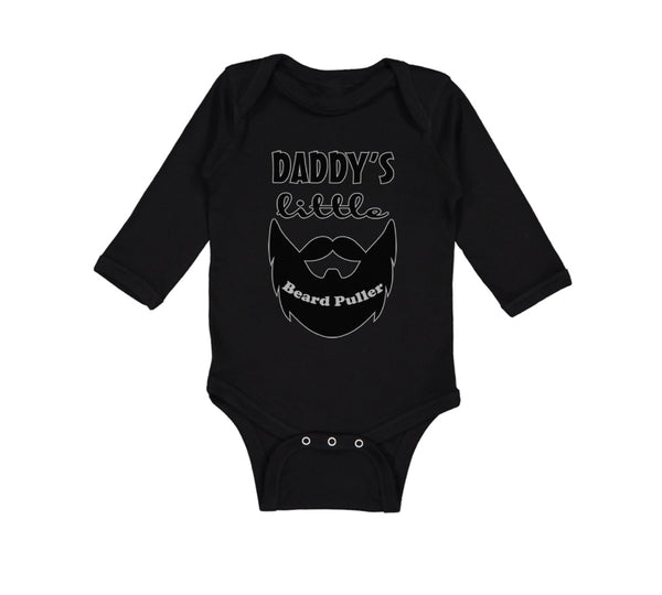 Long Sleeve Bodysuit Baby Daddy's Little Beard Puller B Dad Father's Day Funny - Cute Rascals