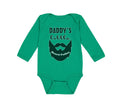 Long Sleeve Bodysuit Baby Daddy's Little Beard Puller B Dad Father's Day Funny
