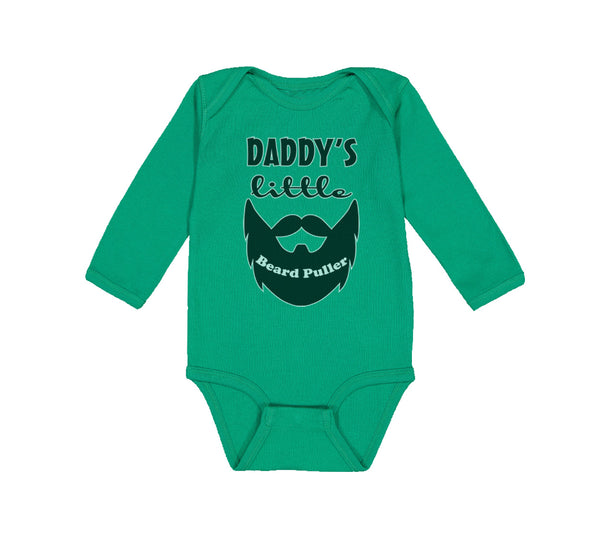 Long Sleeve Bodysuit Baby Daddy's Little Beard Puller B Dad Father's Day Funny - Cute Rascals