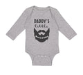 Long Sleeve Bodysuit Baby Daddy's Little Beard Puller B Dad Father's Day Funny