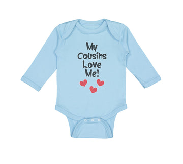 Long Sleeve Bodysuit Baby My Cousins Love Me Pregnancy Announcement Cotton
