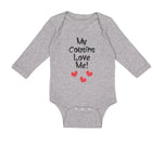 Long Sleeve Bodysuit Baby My Cousins Love Me Pregnancy Announcement Cotton