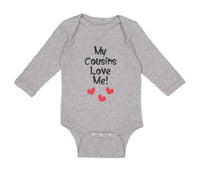 Long Sleeve Bodysuit Baby My Cousins Love Me Pregnancy Announcement Cotton