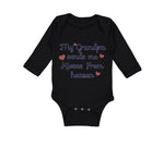 Long Sleeve Bodysuit Baby My Grandpa Send Me Kisses Heaven Grandfather Cotton