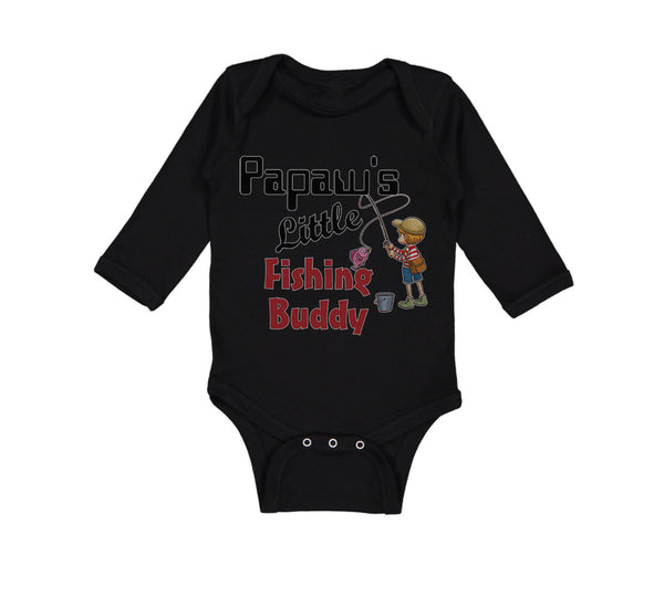 Long Sleeve Bodysuit Baby Papaw's Buddy Grandpa Grandfather Dad Cotton